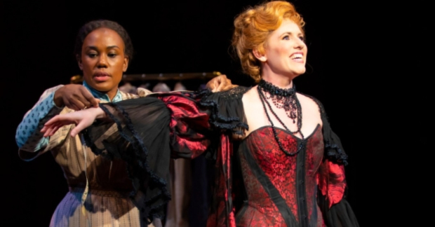 Kearstin Piper Brown and Naomi Louisa O&#39;Connell share a scene as Esther and Mrs. Van Buren in Lynn Nottage&#39;s Intimate Apparel.