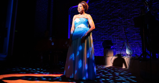 Laiona Michelle plays Nina Simone in her musical Little Girl Blue, directed by Devanand Janki, at New World Stages.