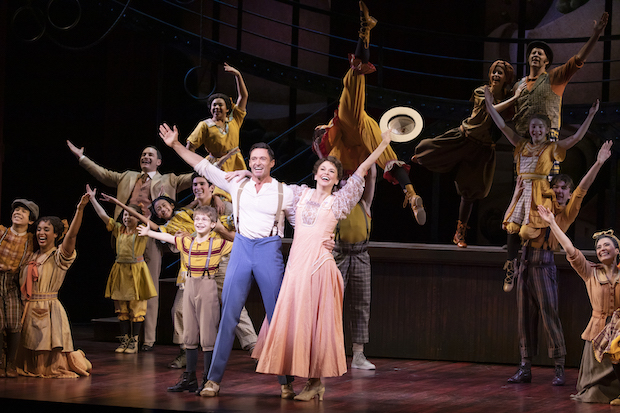 Hugh Jackman and Sutton Foster star in the Broadway revival of The Music Man at the Winter Garden Theatre. 