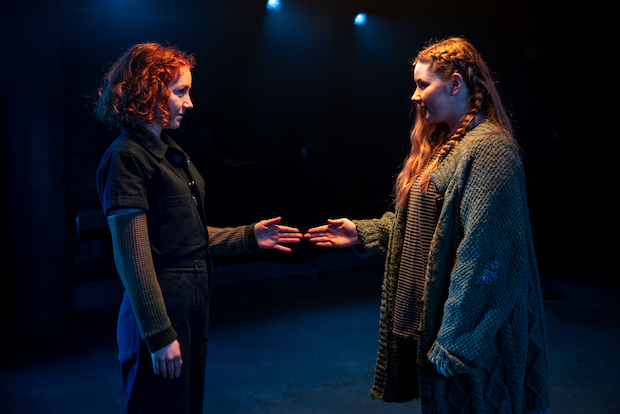 Kristy Findlay and Bethany Tennick star in Stewart Melton and Finn Anderson&#39;s Islander, conceived and directed by Amy Draper, at Playhouse 46 at St. Luke&#39;s.