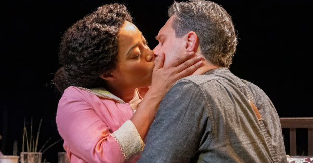Brittany Bradford plays Julia and Thomas Sadoski plays Herman in Alice Childress&#39;s Wedding Band, directed by Awoye Timpo at the Polonsky Shakespeare Center for Theater for a New Audience.