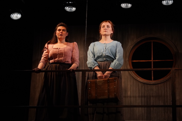 Mary Mallen and Labhaoise Magee appear in Jaki McCarrick&#39;s Belfast Girls, directed by Nicola Murphy, at Irish Repertory Theatre.
