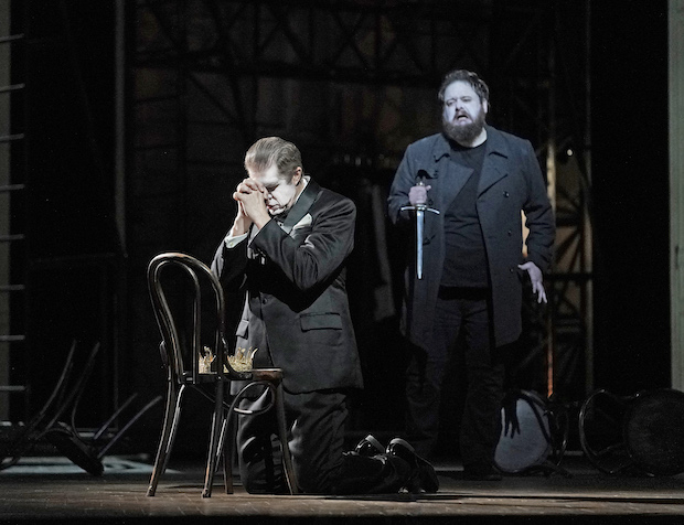Rod Gilfry plays Claudius, and Allan Clayton plays the title role in Brett Dean and Matthew Jocelyn&#39;s Hamlet, directed by Neil Armfield, at the Metropolitan Opera.