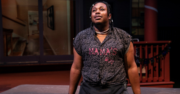 Marcel Spears stars in the New York premiere production of the Pulitzer Prize-winning play Fat Ham, written by James Ijames, directed by Saheem Ali, and co-produced by National Black Theatre and the Public Theater.