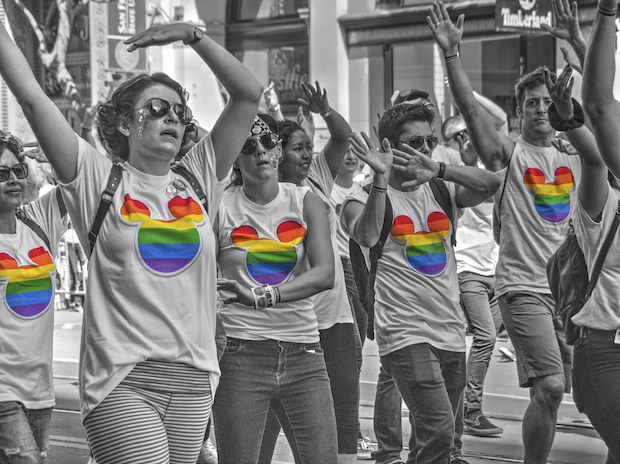 Disney Store employees march in the San Francisco Pride Parade.