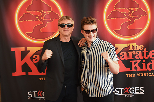 William Zabka with Jake Bentley Young, who plays Johnny Lawrence in The Karate Kid on stage
