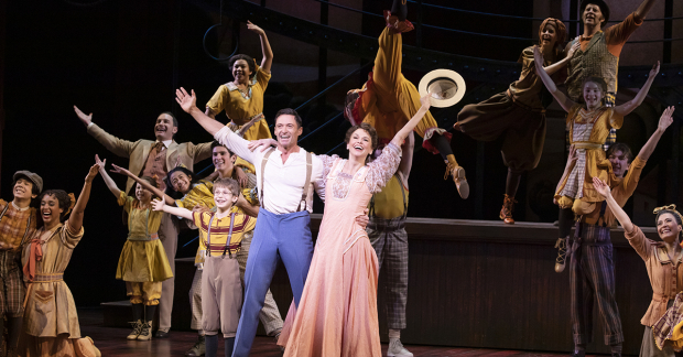 Hugh Jackman and Sutton Foster in The Music Man