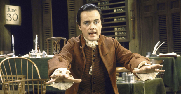 William Daniels as John Adams in the original Broadway production of 1776
