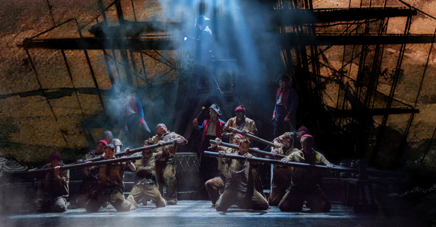 A scene from the Broadway revival of Les Misérables in 2014