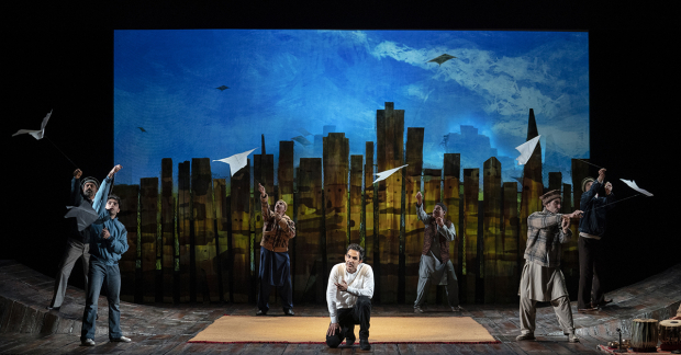 Amir Arison and the cast of The Kite Runner on Broadway