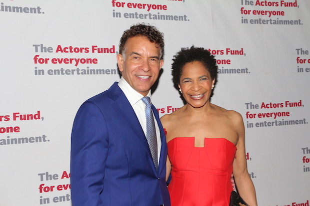 Brian Stokes Mitchell poses with wife Allyson Tucker at an event for the Actors Fund, now known as the Entertainment Community Fund. 