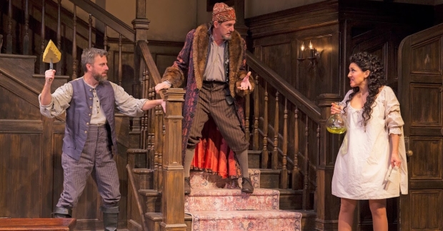 Manoel Felciano, Reg Rogers, and Jennifer Sánchez starred last season in Jeffrey Hatcher&#39;s adaptation of Ben Jonson&#39;s The Alchemist, directed by Jesse Berger, for Red Bull Theater at New World Stages.
