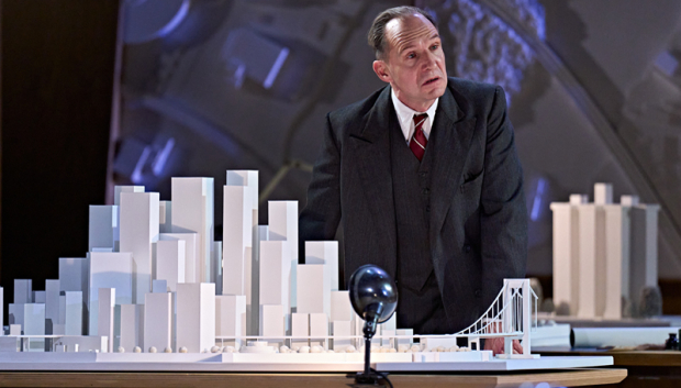 Ralph Fiennes starred as Robert Moses in the London production of Straight Line Crazy, and will reprise his role in New York.