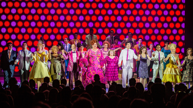 The cast of Hairspray takes a bow.