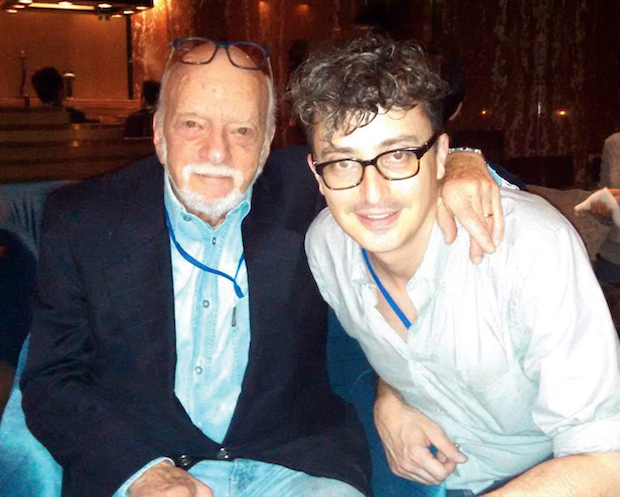 Harold Prince and Beowulf Boritt attend the Tokyo out-of-town tryout for Prince of Broadway.