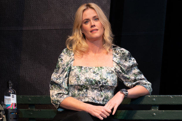 Abigail Hawk plays Shayla in Grant MacDermott&#39;s Jasper, directed by Katie McHugh, for Yonder Window Theatre Company at the Pershing Square Signature Center.