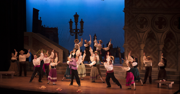 A scene from NYGASP&#39;s production of Gilber and Sullivan&#39;s The Gondoliers. 