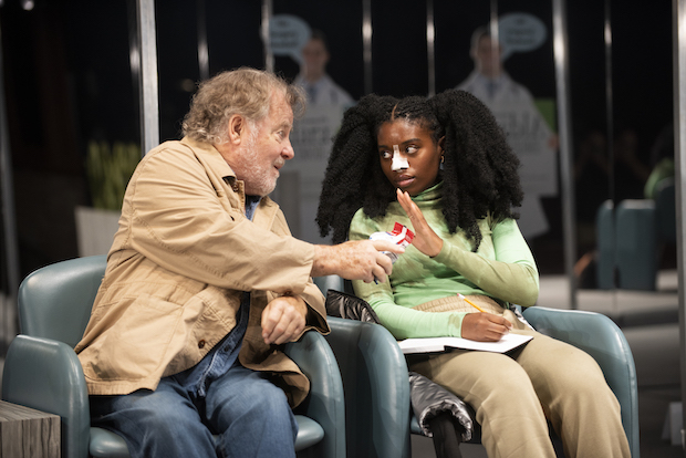 Peter Gerety plays Clyde, and Alicia Pilgrim plays Reggie in Gracie Gardner&#39;s I&#39;m Revolting, directed by Knud Adams, at Atlantic Theater Company. 