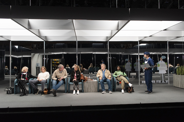 Laura Esterman, Patrick Vaill, Glenn Fitzgerald, Emily Cass
McDonnell, Peter Gerety, Alicia Pilgrim, and Bartley Booz appear in Gracie Gardner&#39;s I&#39;m Revolting, directed by Knud Adams, at Atlantic Theater Company. 