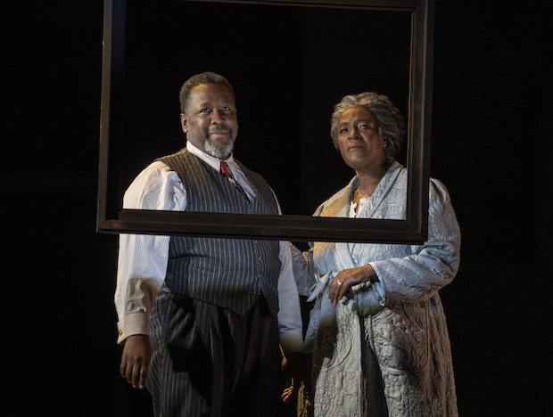 Wendell Pierce and Sharon D Clarke star in the revival of Arthur Miller&#39;s Death of a Salesman, directed by Miranda Cromwell, at Broadway&#39;s Hudson Theatre.