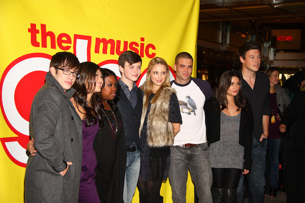 The cast of &#39;Glee&#39;&#39; during a 2009 promotional event for the show. 