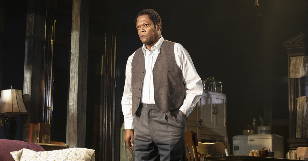 Samuel L. Jackson as Doaker in n August Wilson&#39;s The Piano Lesson at the Barrymore Theatre.