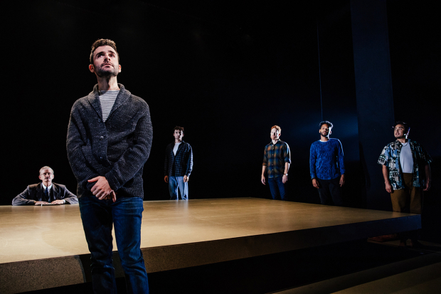 Adam Kantor and the cast of The Inheritance at the Geffen Playhouse