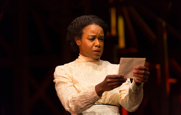 Quincy Tyler Bernstine starred in Lynn Nottage&#39;s Intimate Apparel at McCarter Theatre in 2017. 
