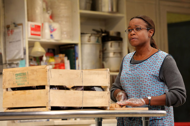 Quincy Tyler Bernstine starred in Heidi Schreck&#39;s Grand Concourse at Playwrights Horizons in 2014. 
