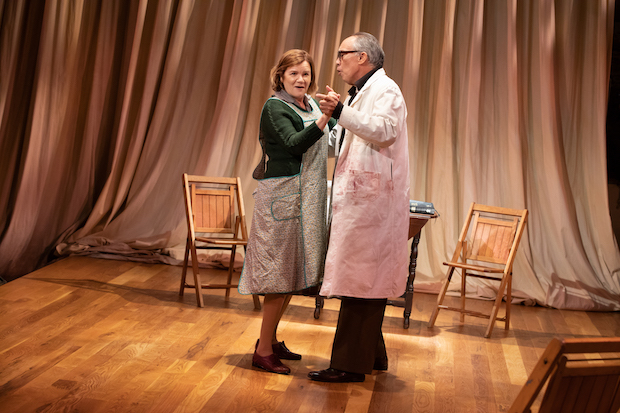 Mare Winningham plays Lily Byrne, and Thom Sesma plays Mr. Carney in A Man of No Importance at Classic Stage Company. 