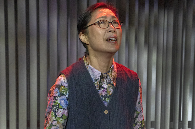 Sonnie Brown plays a lapsed nun in Marin Gazzaniga&#39;s The Unbelieving, directed by Steve Cosson, at 59E59. 