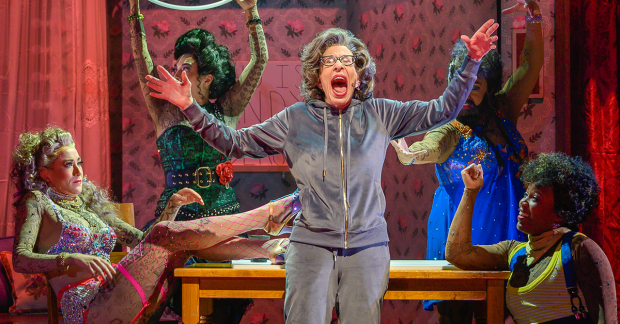 Jackie Hoffman (center) in the Philadelphia Theatre Company production of The Tattooed Lady