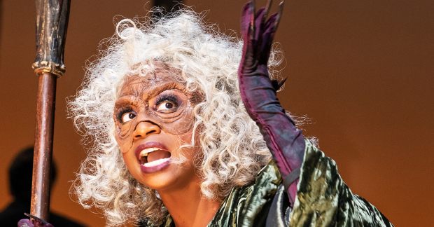 Montego Glover as the Witch in Into the Woods on Broadway