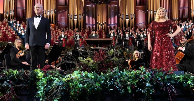 Neal McDonough and Megan Hilty in O Holy Night: Christmas with The Tabernacle Choir