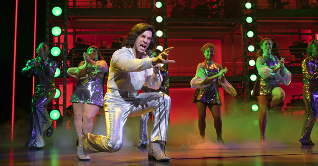 Will Swenson as young Neil Diamond in A Beautiful Noise at the Broadhurst Theatre