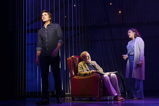 Will Swenson as young Neil Diamond, Mark Jacoby as older Neil Diamond, and Linda Powell as the Doctor