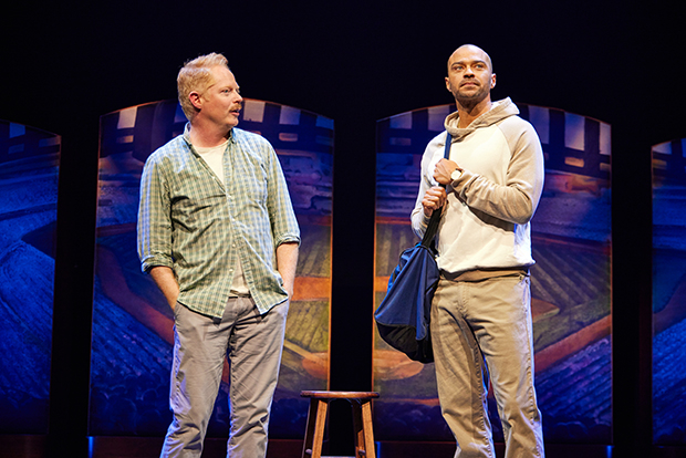 Jesse Tyler Ferguson and Jesse Williams in Take Me Out