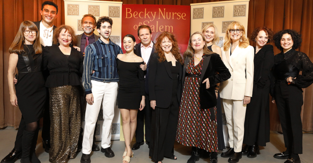 Sarah Ruhl with the cast of Becky Nurse of Salem