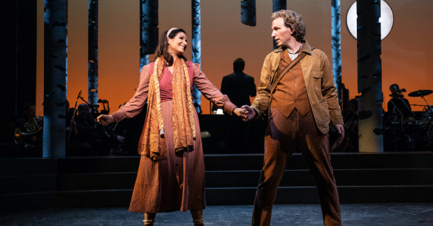 Stephanie J. Block and Sebastian Arcelus play the Baker and Baker&#39;s Wife in the Broadway revival of Into the Woods. 