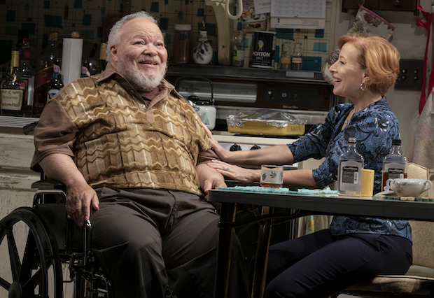 Stephen McKinley Henderson and Elizabeth Canavan star in Stephen Adly Guirgis&#39;s Between Riverside and Crazy, directed by Austin Pendleton, for Second Stage at the Helen Hayes Theater. 