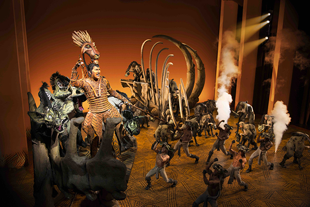 Stephen Carlile plays Scar in the Broadway production of Disney&#39;s The Lion King at the Minskoff Theatre. 