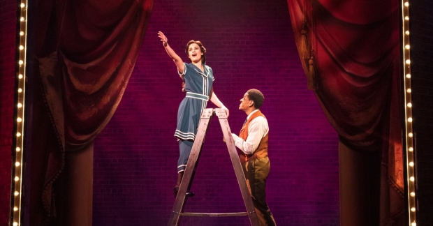 Lea Michele (Fanny Brice) and Jared Grimes (Eddie Ryan) in Funny Girl on Broadway.