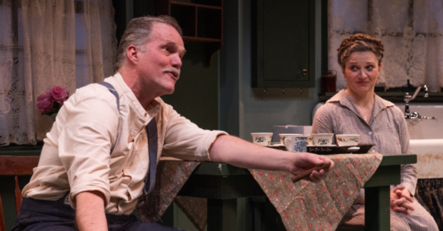 Jeb Brown as Pa Nolan, and Antoinette LaVecchia as Ma in the world premiere of Betty Smith&#39;s 1930 play Becomes a Woman. 