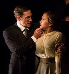 Ben Dibble as Leo Frank and Rachel Camp as Essie in Arden Theatre Company's production of Parade.