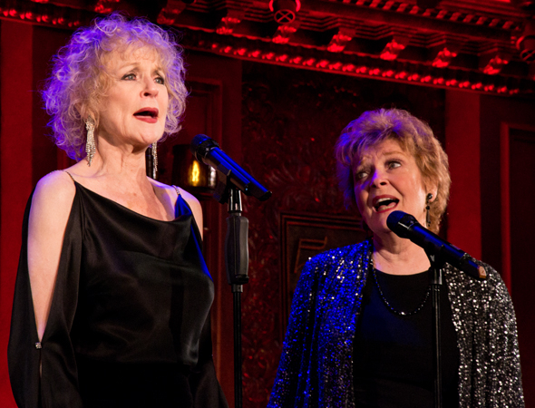 Penny Fuller and Anita Gillette on stage at 54 Below.