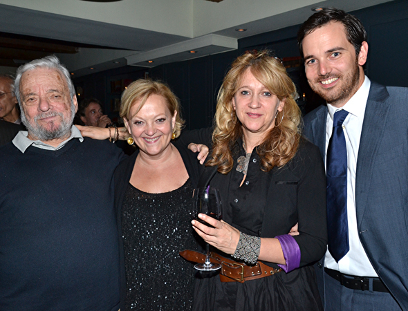 Stephen Sondheim, Maria Friedman, Sonia Friedman, and Tom Shaw.