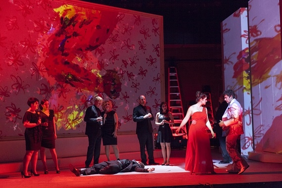 The company of Gotham Chamber Opera's current production of Baden-Baden.