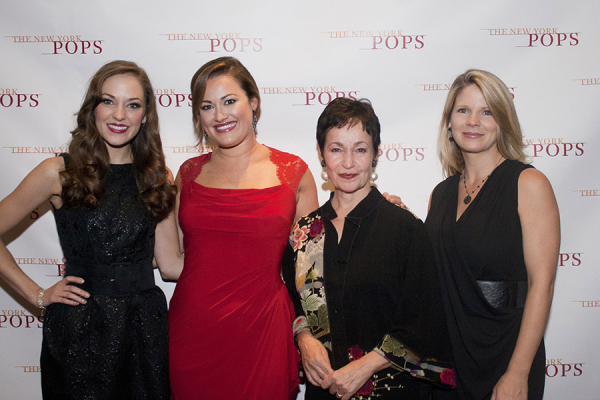 New York Pops PopsEd Ambassadors Laura Osnes, Ashley Brown, Lynn Ahrens, and Kelli O'Hara.