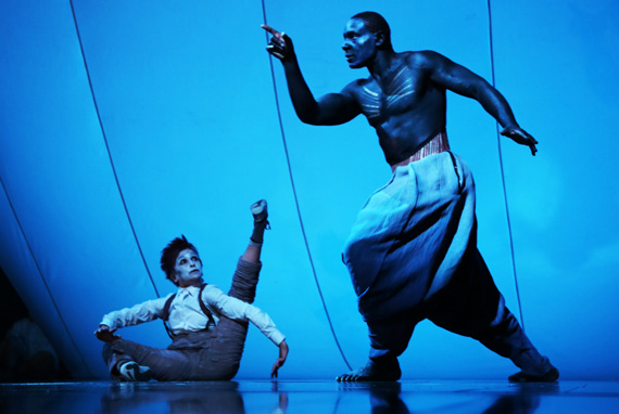 Kathryn Hunter and David Harewood in A Midsummer Night&#39;s Dream.