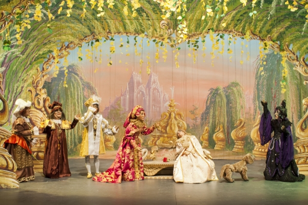The Nanny, the Chamberlain, the King, the Queen, Aurora, Puffe (the dog), and  the Wicked Fairy in Sleeping Beauty.